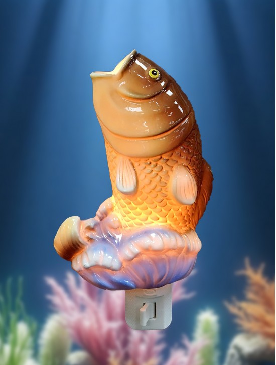 Porcelain Bass Night Light with Gift Box